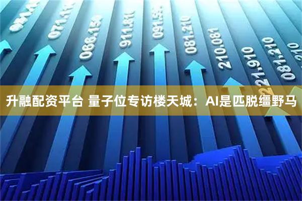 升融配资平台 量子位专访楼天城：AI是匹脱缰野马